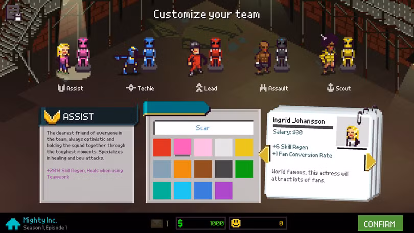 Phần chọn lựa diễn viên.