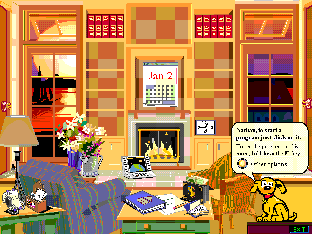 Giao diện chính của hệ điều hành Microsoft Bob(1995). Nguồn: BusinessInsider