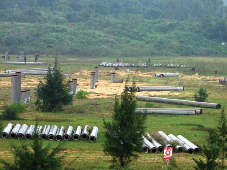 Sau 10 năm, Nhà máy thép Guang Lian mới có vài cọc móng như này