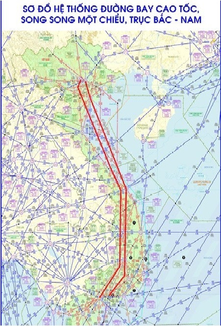 Hướng đường bay cao tốc trục Băc - Nam