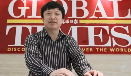 Hồ Tích Tiến, Tổng biên tập Thời báo Hoàn Cầu, ảnh: SCMP.