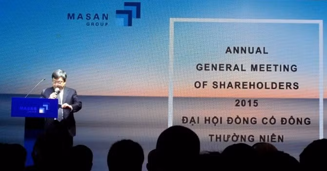 Ông Nguyễn Đăng Quang khai mạc ĐHĐCĐ thường niên 2015 của MSN sáng 27/04 tại TP.HCM