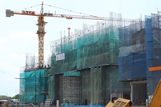 Tòa nhà The park 1 đang thi công-ảnh