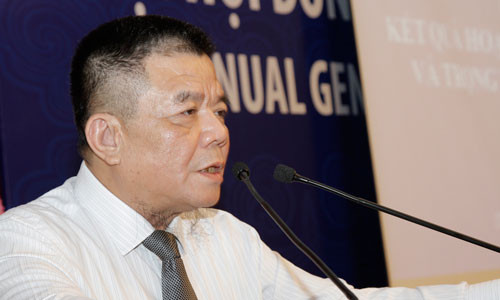 Chủ tịch BIDV Trần Bắc Hà tại Đại hội cổ đông sáng 17/4