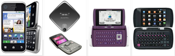 Những chiếc điện thoại gập sử dụng bàn phím QWERTY (Ảnh: GSM Arena)