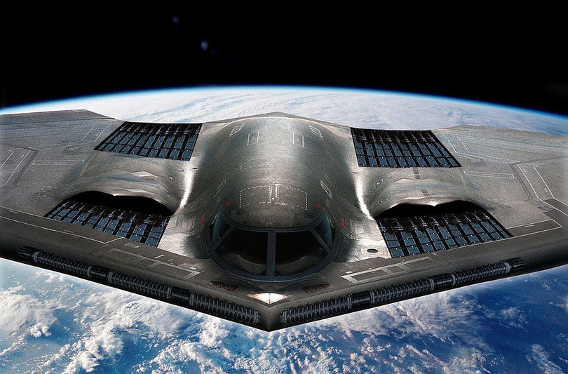 Máy bay ném bom tàng hình B-2 có khả năng phát động tấn công hạt nhân của Không quân Mỹ.