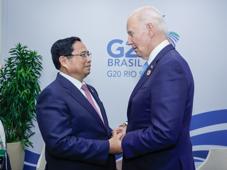 Thủ tướng Phạm Minh Chính gặp Tổng thống Hoa Kỳ Joe Biden - Ảnh: VGP/Nhật Bắc.