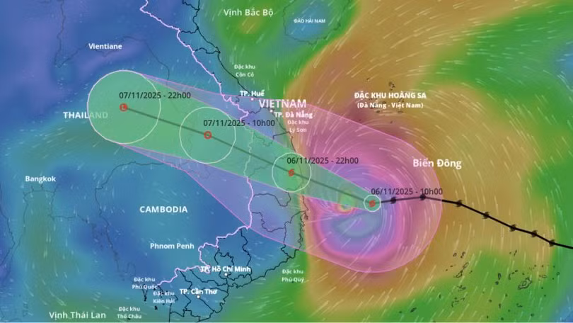 Bão Kalmaegi giật trên cấp 17, gây mưa lớn ở miền Trung và Tây Nguyên