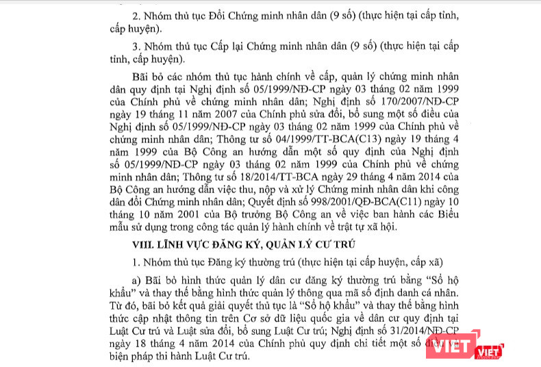 Một phần Nghị quyết 112/NQ-CP của Chính phủ. Ảnh: VietTimes