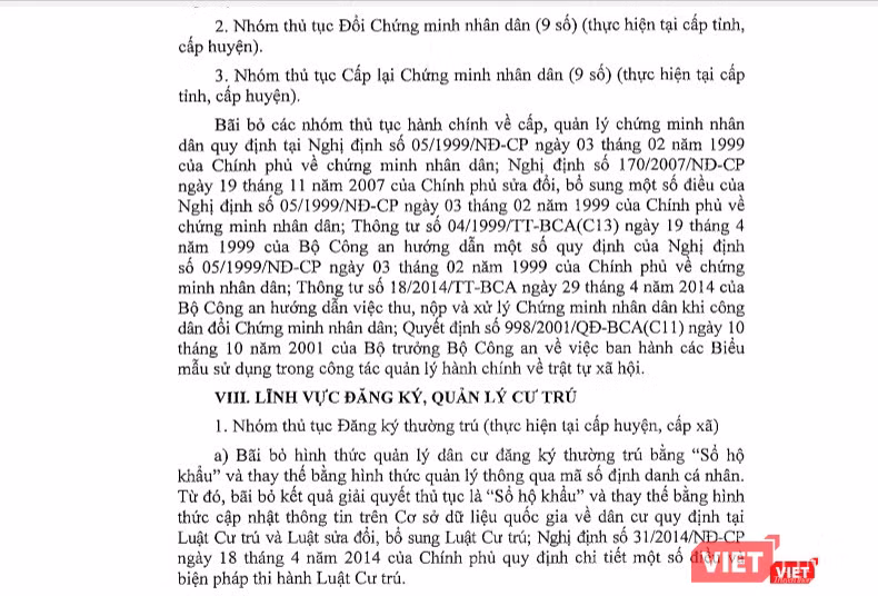 Một phần Nghị quyết 112/NQ-CP của Chính phủ. Ảnh: VietTimes