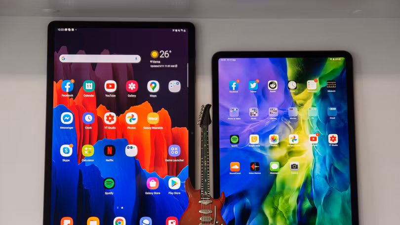 Máy tính bảng Samsung thất thế trước Apple (Ảnh: Gizmochina)