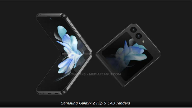 Rò rỉ hình ảnh CAD của Galaxy Z Flip 5 với phần màn hình phụ được thiết kế hoàn toàn mới (Ảnh: Gizmochina)