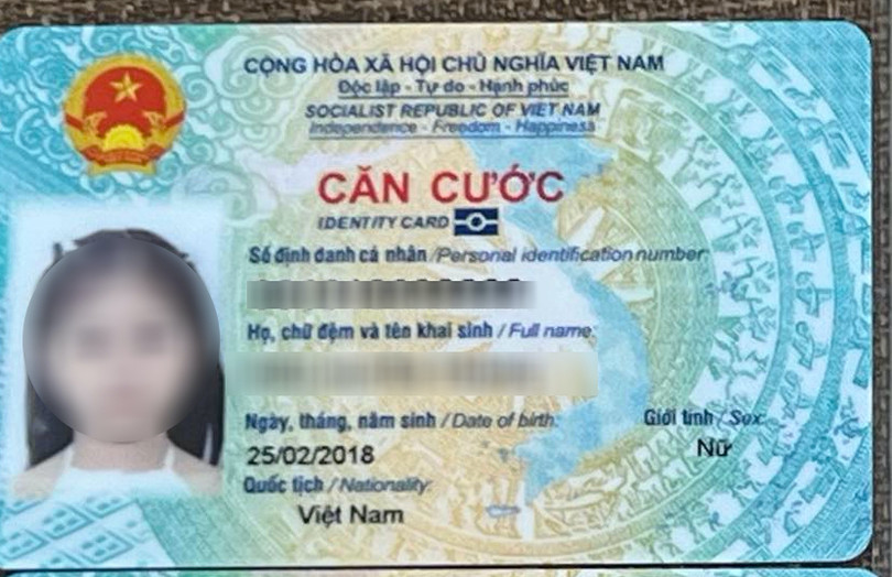 Căn cước công dân từ 6 tuổi trở lên.