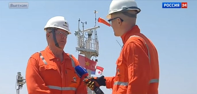 Video cận cảnh dàn khoan dầu khí của Nga trên biển Việt Nam ảnh 2 Video cận cảnh dàn khoan dầu khí của Nga trên biển Việt Nam ảnh 2