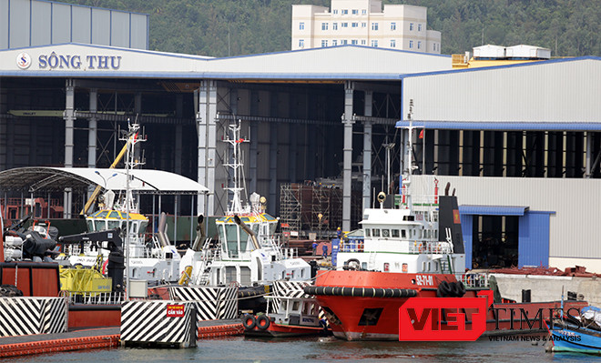 Nhà máy đóng và sửa chữa tàu thuộc Tổng công ty Sông Thu (Bộ Quốc phòng) tại Đà Nẵng.
