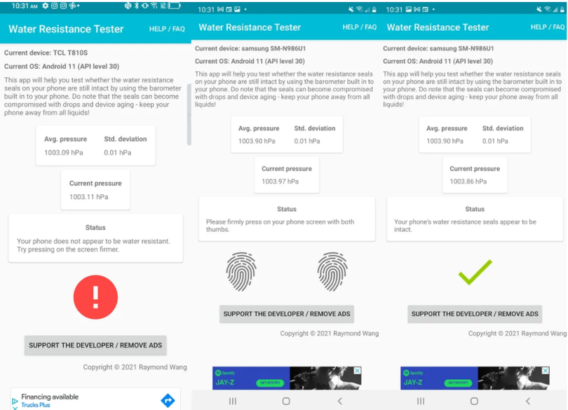 Water Resistance Tester có thể kiểm tra khả năng chống nước ngay cả trên những chiếc smartphone cũ kỹ (Ảnh: The Verge)