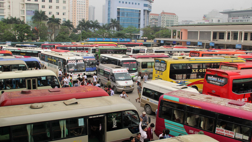 Bến xe Mỹ Đình mới được mở rộng từ 1,9 ha lên gần 3 ha. Ảnh: Phương Sơn. 