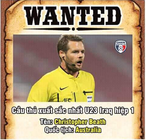 Quả penalty gây tranh cãi và ảnh chế về trọng tài Beath