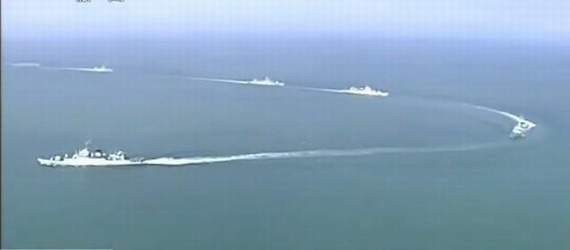 Tháng 5/2013, ba hạm đội lớn của Hải quân Trung Quốc tổ chức tập trận quy mô lớn ở Biển Đông. Ảnh tư liệu.