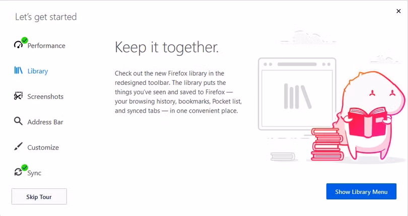 Firefox Quantum sẽ hướng dẫn cho bạn cách sử dụng tính năng mới