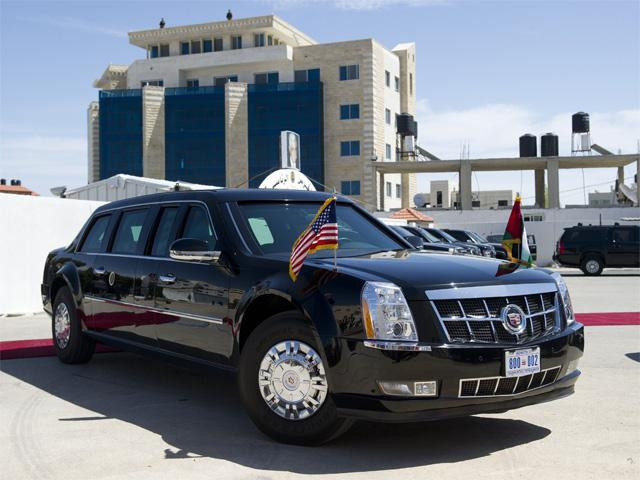 Xe bọc thép chở Tổng thống cơ động trên các quãng đường ngắn.