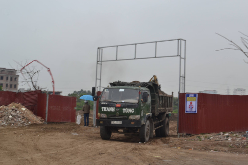 Nhiều hộ dân chưa chịu nhận đền bù, nhưng việc san lấp thi công dự án đã được chính quyền 