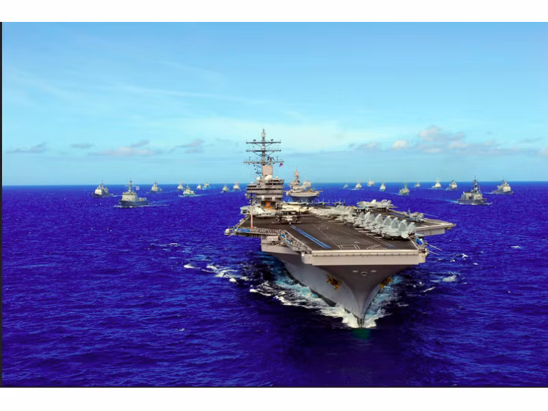 Tàu sân bay USS Ronald Reagan hoạt động trên biển Đông