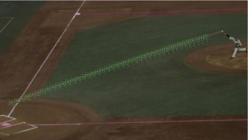 Máy ảnh Hawk-Eye Innovations được sử dụng để theo dõi chuyển động của quả bóng trong các trận đấu bóng chày chuyên nghiệp ở Nhật Bản (Ảnh: Nikkei Asia)