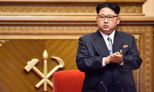 Ông Kim Jong-un trong đại hội đảng Lao động Triều Tiên hôm 9/5. Ảnh: Reuters
