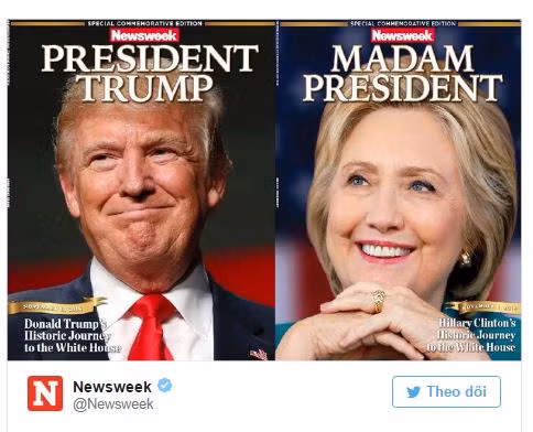 Hai phiên bản mà tạp chí Newsweek đã chuẩn bị sẵn.