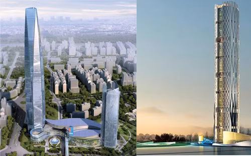 Từ 102 tầng sau đó đã bị cắt ngọn