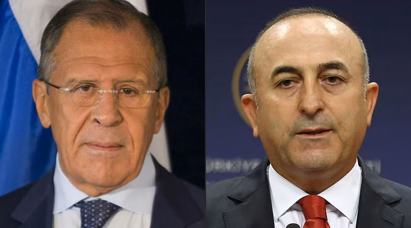 Ngoại trưởng Nga Sergei Lavrov và Ngoại trưởng Thổ Nhĩ Kỳ Mevlut Cavusoglu