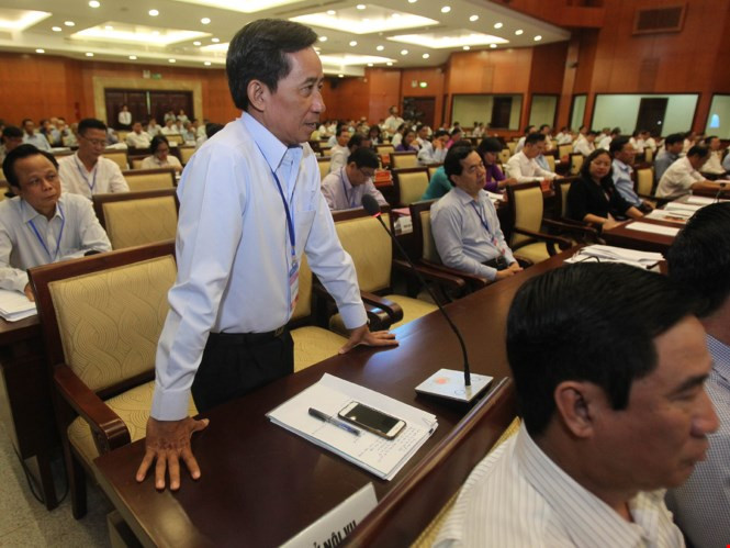 Quang cảnh hội trường kỳ họp vào sáng 9.12 trong phần thảo luận chung về kinh tế - xã hội - Ảnh: Tân Phú