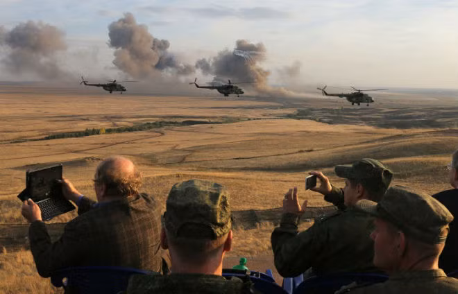 Nga đã tái định hướng một phần chi phí cho tập trận 2016 sang hoạt động quân sự tại Syria.