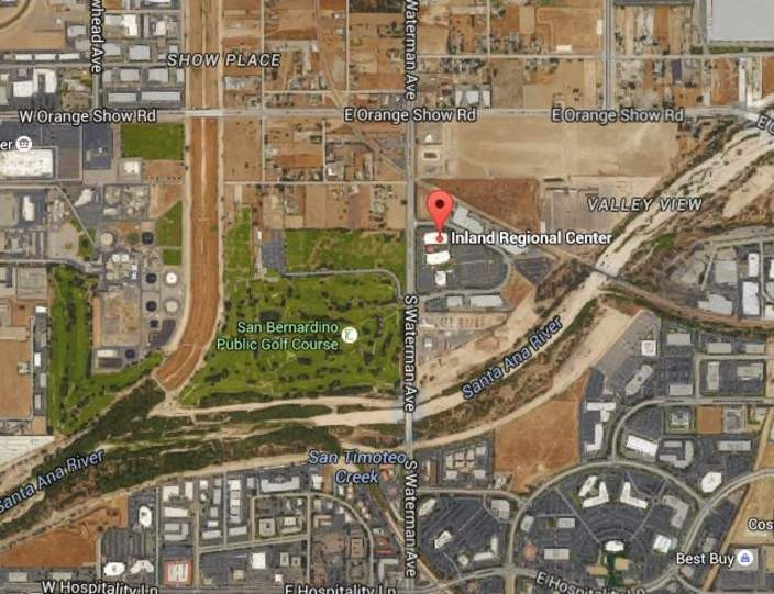 Vị trí tòa nhà xảy ra vụ nổ súng. (Ảnh: BBC)