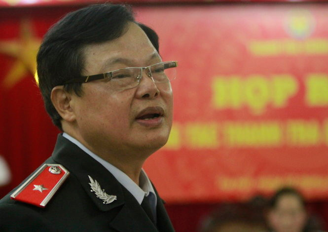 Ông Phạm Trọng Đạt, Cục trưởng Cục chống tham nhũng tại cuộc họp báo - Ảnh: V.V.T