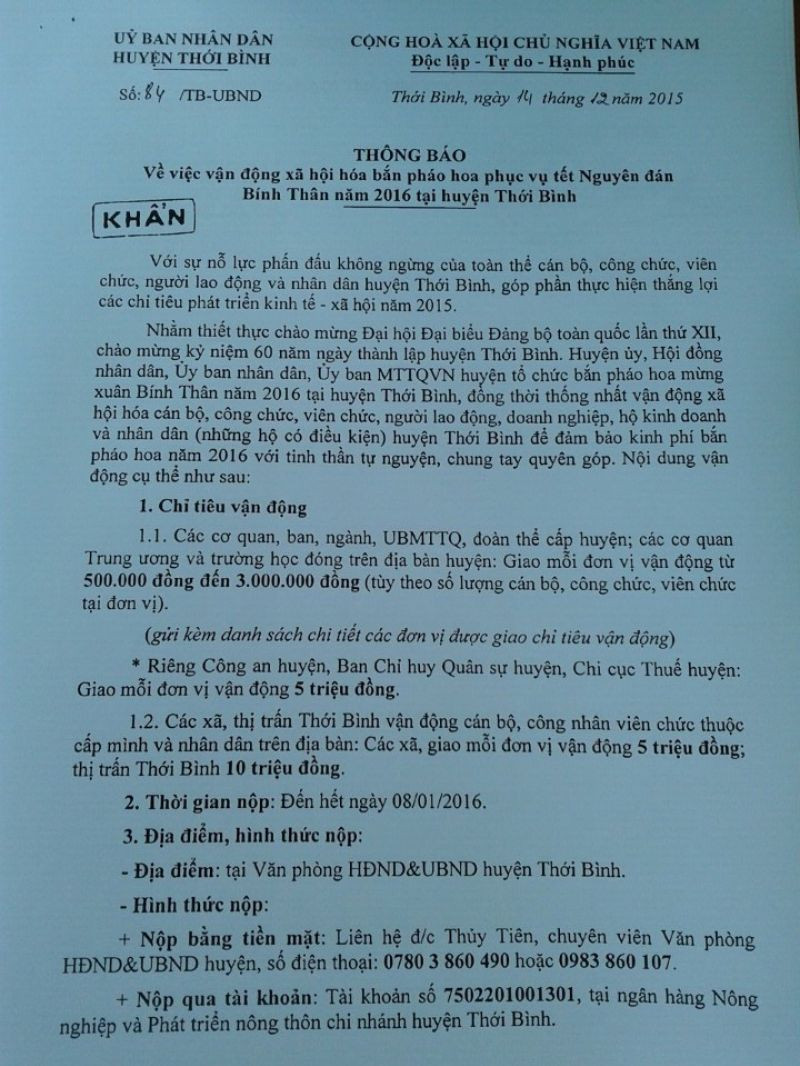 Kiểm điểm Chủ tịch huyện vận động đốt pháo hoa ảnh 1