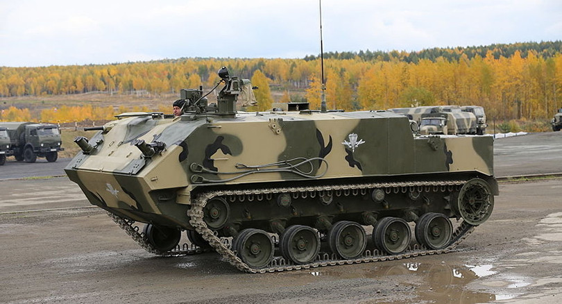 Clip xe bọc thép "vỏ ốc" của lính đổ bộ Nga