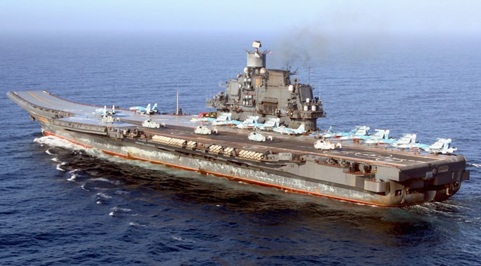 Tàu sân bay Đô đốc Kuznetsov của Nga, ảnh chụp năm 2008
