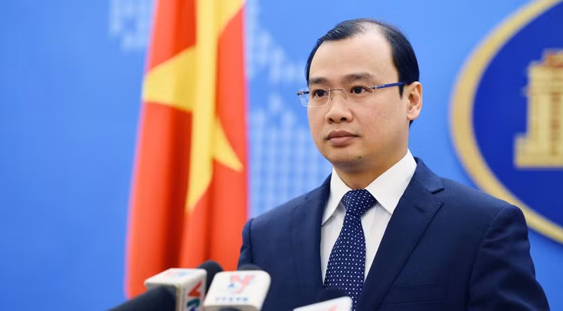 Ông Lê Hải Bình, người phát ngôn Bộ Ngoại giao Việt Nam. Ảnh: Hoàng Hà