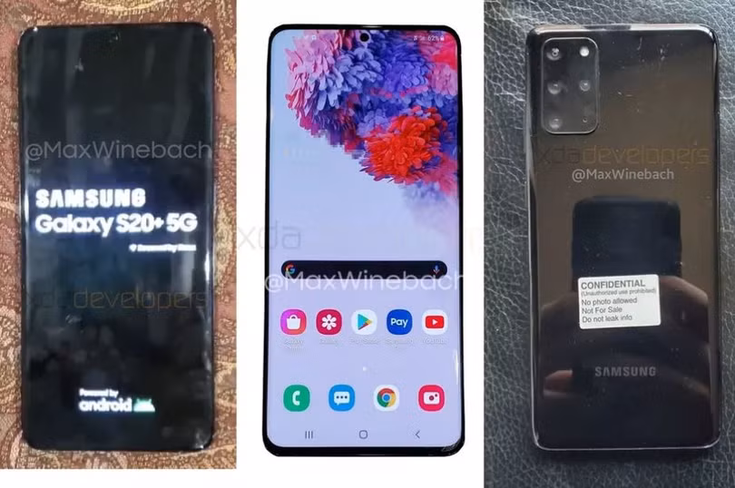 Hình ảnh thực tế của chiếc Samsung Galaxy S20 (Ảnh: XDA Developers)