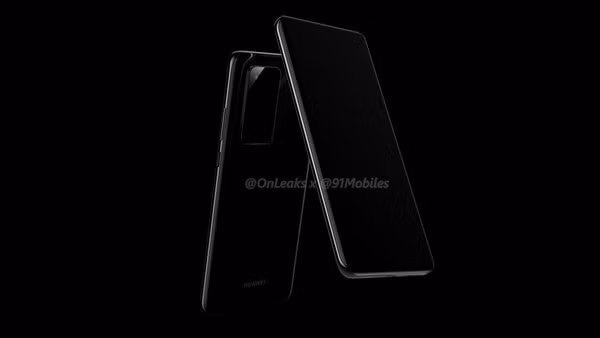 Hình ảnh render mới nhất của chiếc Huawei P40 (Ảnh: 91Mobiles)