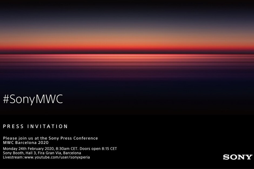 Thông báo của Sony về sự kiện ra của hãng tại triển lãm MWC 2020 (Ảnh: Phone Arena)