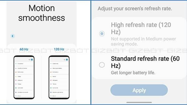 Giảm tần số quét màn hình (Ảnh: Gizbot) Giảm tần số quét màn hình (Ảnh: Gizbot)