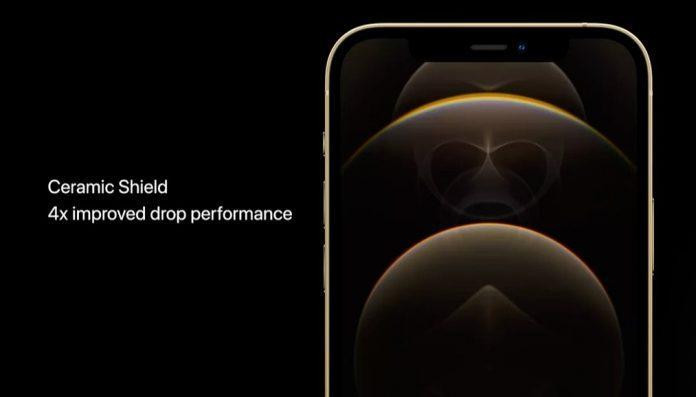 Mặt trước iPhone 12 Pro Max không còn sử dụng kính cường lực (Ảnh: Apple)