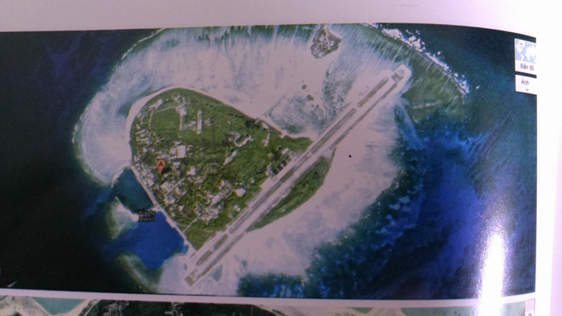 Đảo Phú Lâm nhìn từ vệ tinh tình báo của Mỹ.