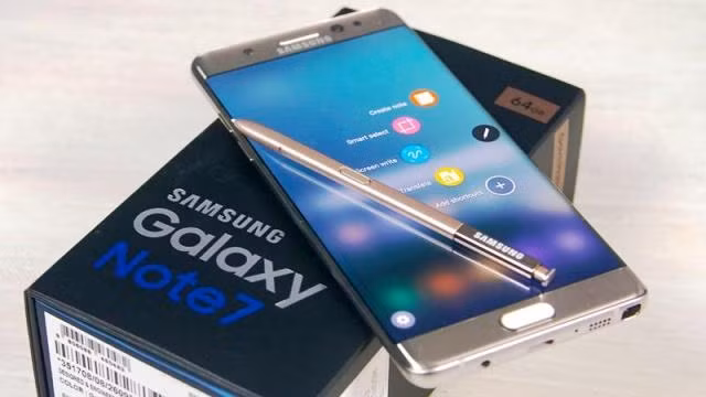 Điện thoại Sam Sung Galaxy Note 7. (Ảnh: T.H/Vietnam+)