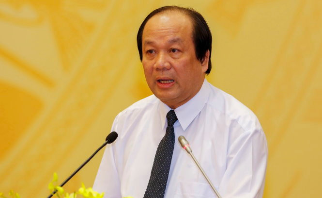 Bộ trưởng, Chủ nhiệm Văn phòng Chính phủ Mai Tiến Dũng tại họp báo - Ảnh: VIỆT DŨNG