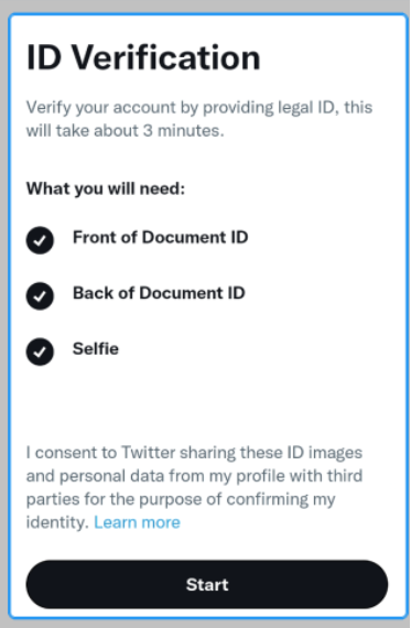 Các bước xác minh tài khoản tích xanh mới của Twitter (Ảnh: Tech Crunch)