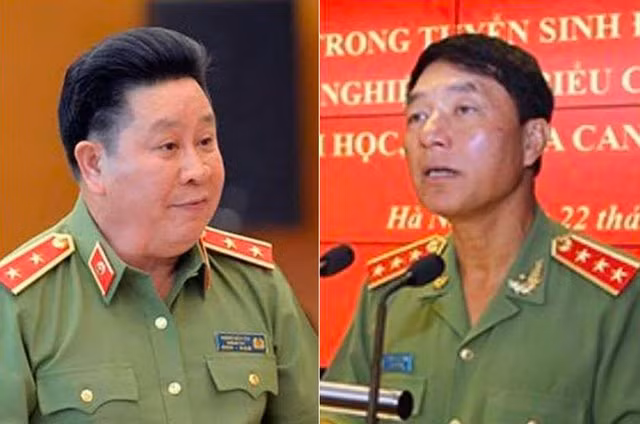 Hai tướng công an vừa bị giáng cấp hàm. Nguồn: CAND